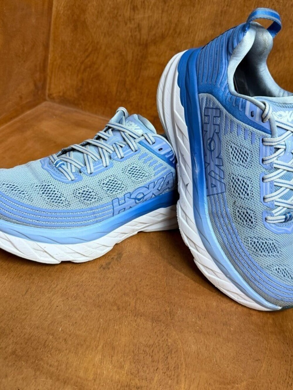 Hoka One One Bondi 6 Running Shoes Womens Sz 9 Serenity Palace Blue 1019270-SPCB